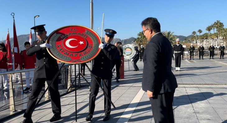 Atatürk'ün Marmaris'e gelişinin 89. yıldönümü törenle kutlandı