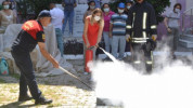 Fethiye ASMK Meslek Yüksekokulunda Gerçeği Aratmayan Yangın Tatbikatı Gerçekleştirildi